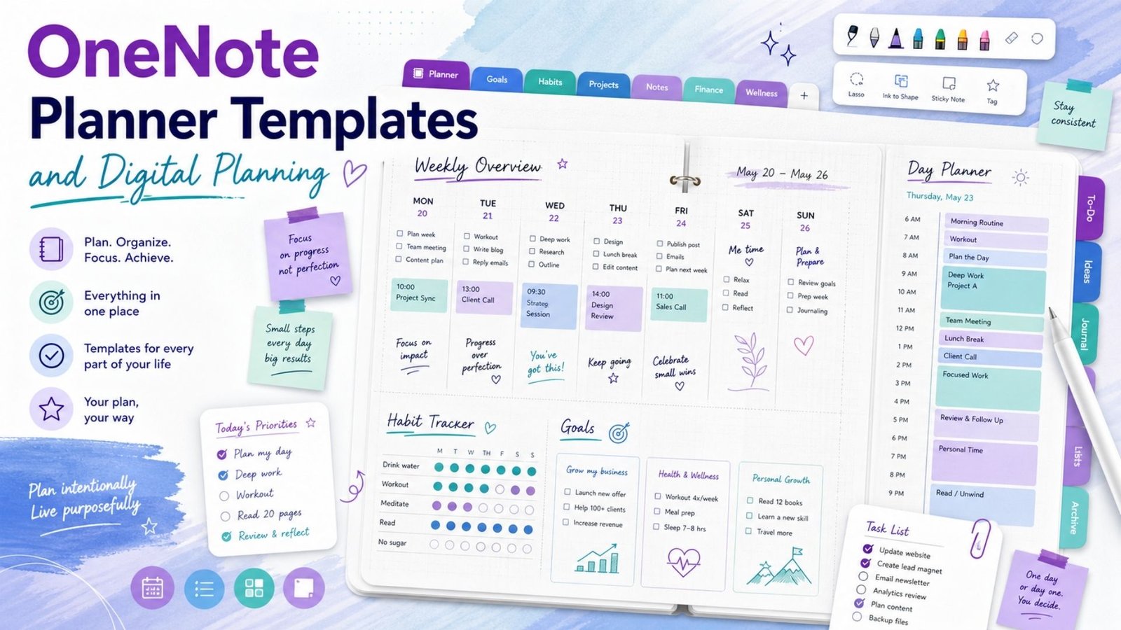 OneNote Planner Templates and Digital Planning