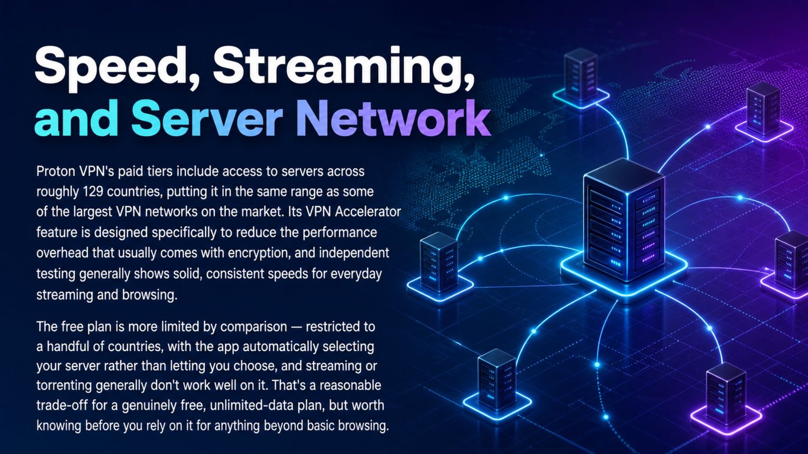 Speed, Streaming, and Server Network